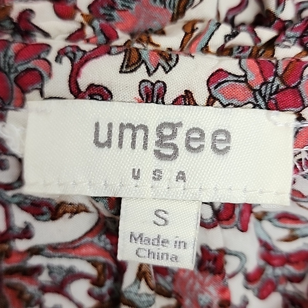 Umgee USA sz S. Beautiful pinks, boho, hippie, tunic dress/blouse 3/4 sleeves - Picture 6 of 7
